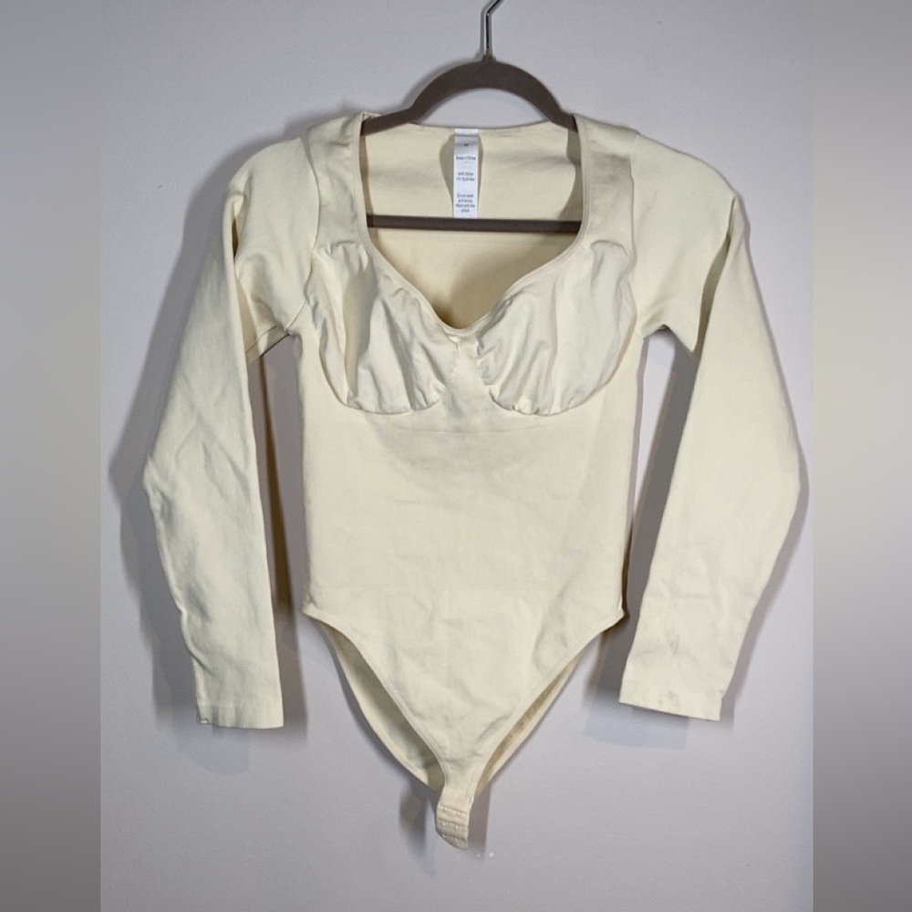 Medium Light Beige Long Sleeve Shapewear Bodysuit